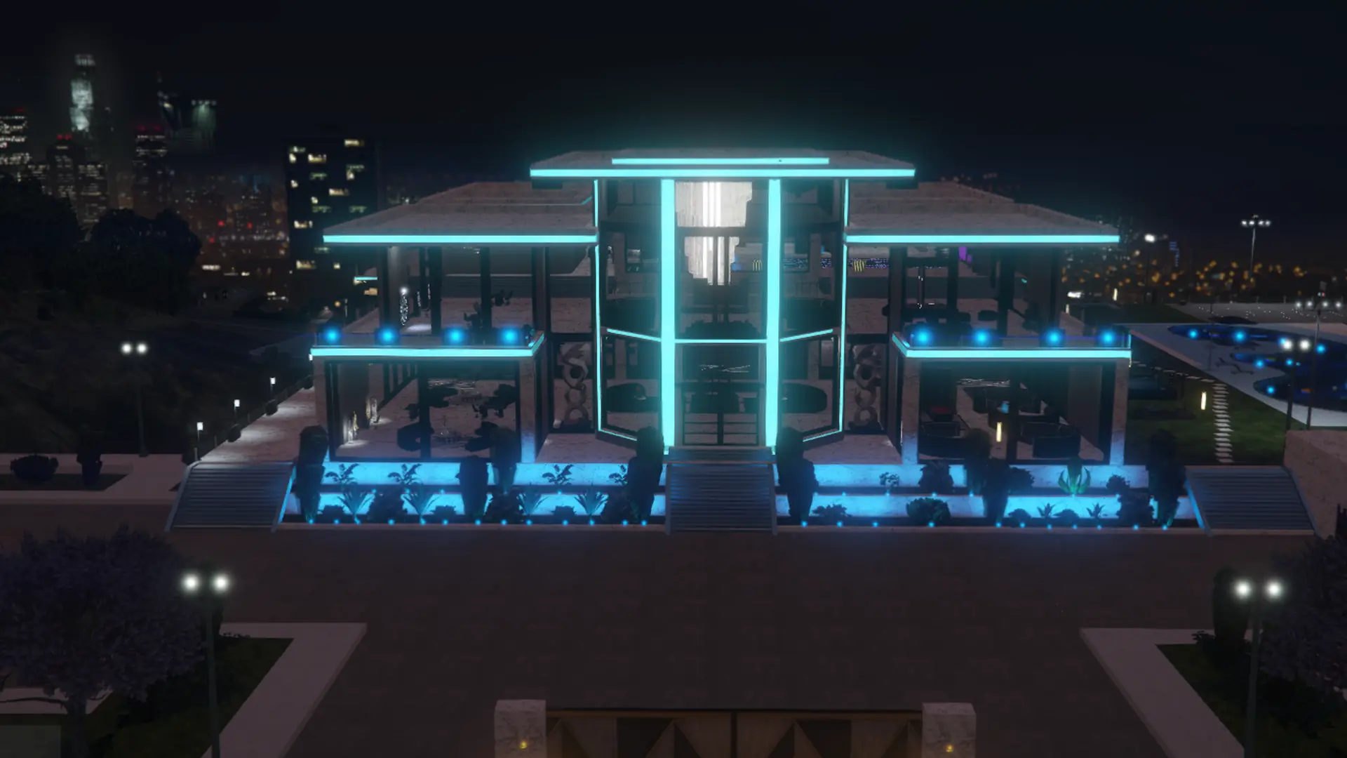 Gang Mansion at night