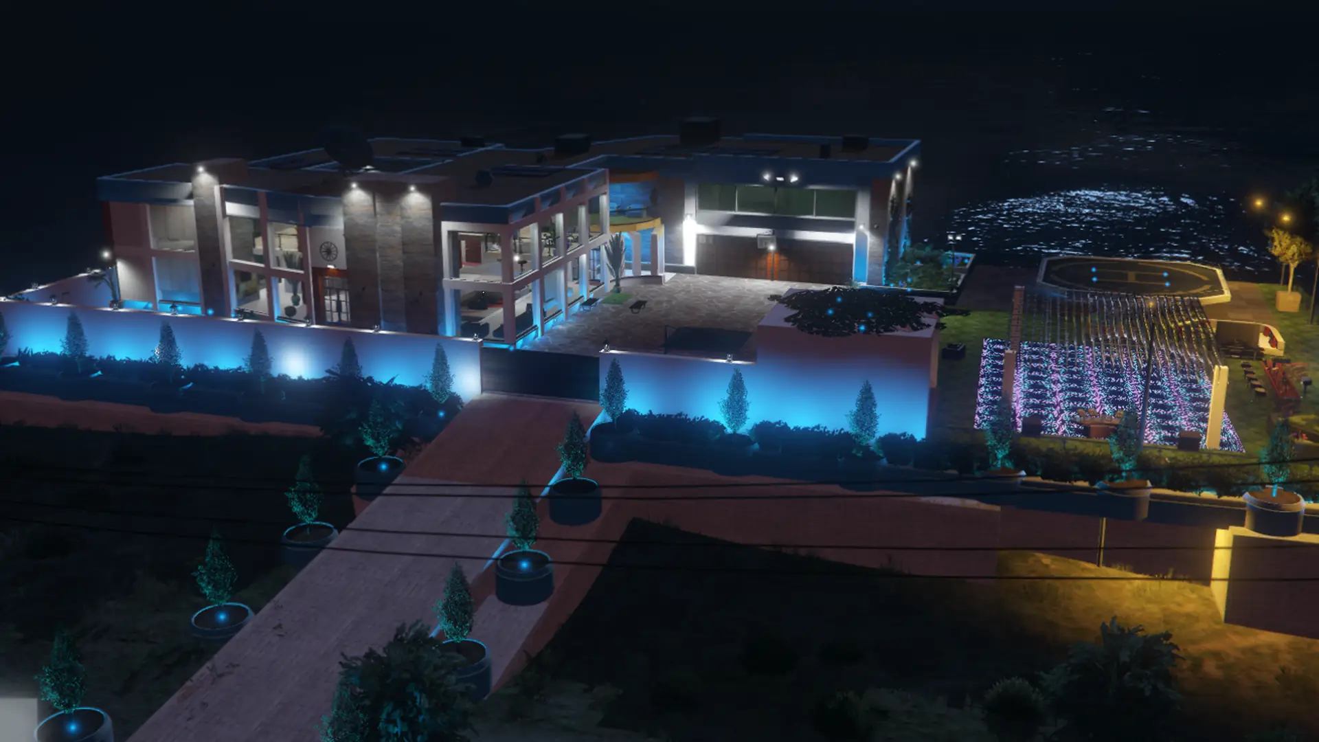 Villa at night